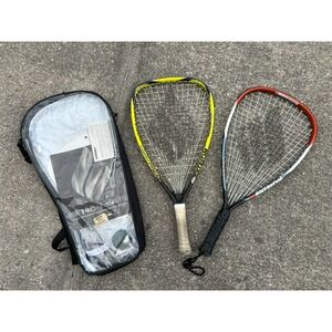 Ektelon Racquetball Racket Lot w/ Case Ball &‎ Safety Glasses Gear Bundle